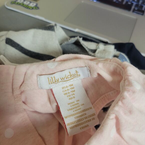 Lilly Wicket Pink Polka Dot Baby Girl Top 6-9M - Picture 4 of 4